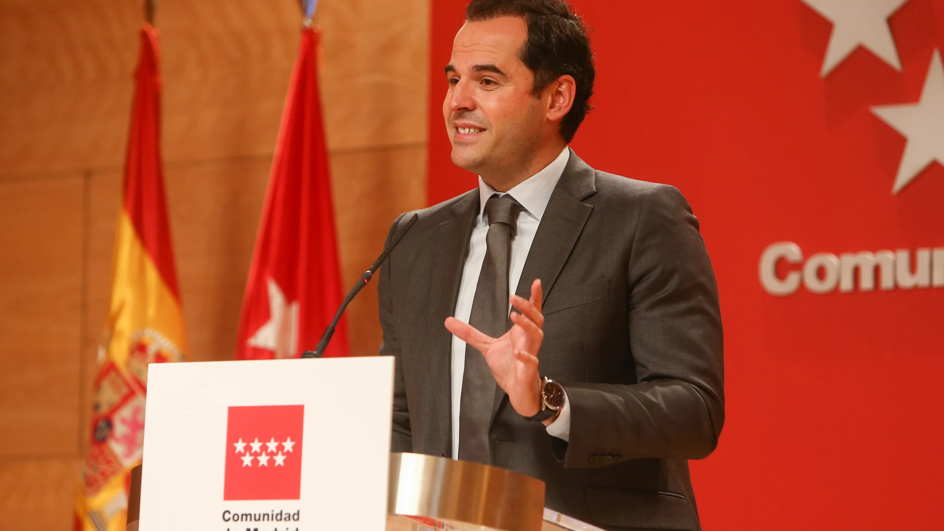 El vicepresidente, consejero de Deportes, Transparencia y portavoz de la Comunidad de Madrid, Ignacio Aguado