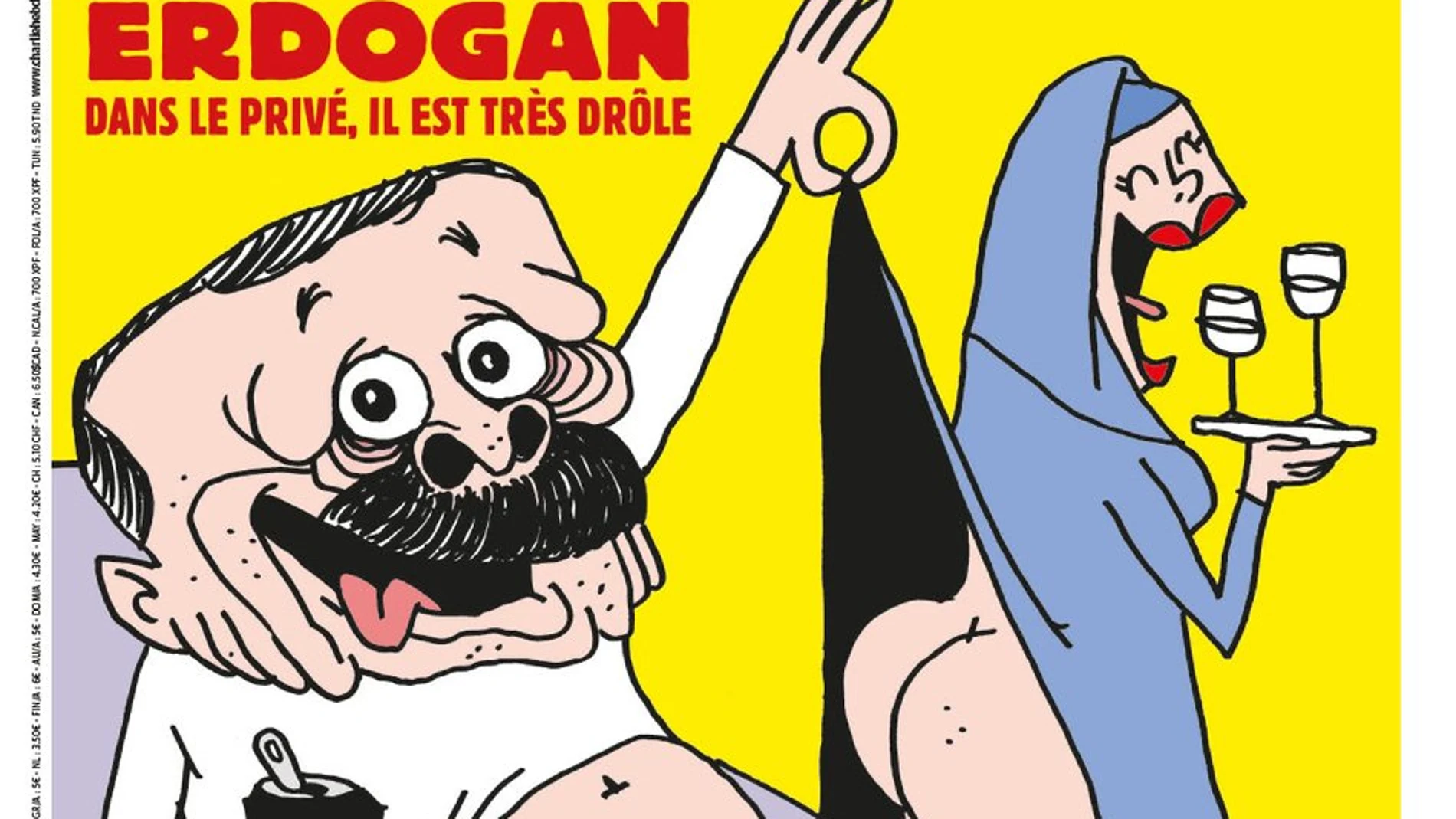 Portada de Charlie Hebdo con Erdogan en calzoncillos