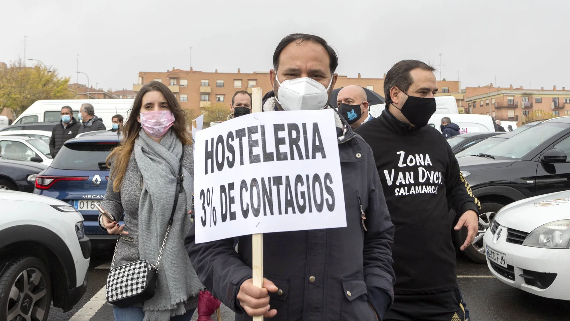 Susana Martín / ICAL . La Asociación de Empresarios de Hostelería de Salamanca convoca una protesta en coche para pedir ayudas directas y ampliar el horario de cierre en la provincia salmantina