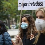 Manifestación de personal sanitario en Madrid