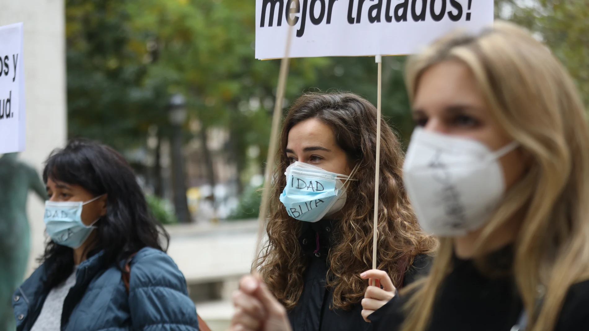 Manifestación de personal sanitario en Madrid