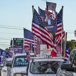 Una caravana en apoyo al presidente Trump en Miami