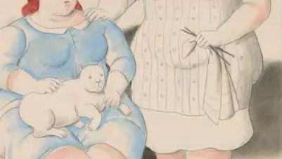 &quot;Dos hermanas&quot; (2019), Acuarela sobre lienzo