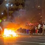 Unos 150 radicales han protagonizado esta tarde-noche disturbios en el centro de Logroño