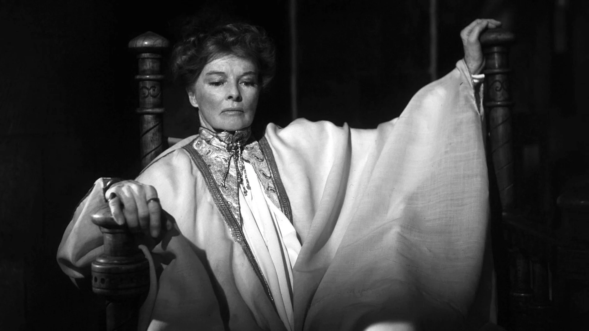 Katharine Hepburn en su papel de Leonor de Aquitania en la película "El león de invierno"