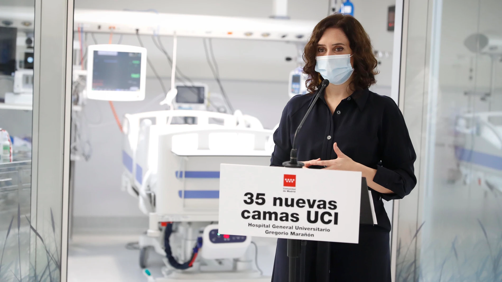 La presidenta de la Comunidad de Madrid, Isabel Díaz Ayuso, visita las instalaciones del Gregorio Marañón.COMUNIDAD DE MADRID/D.SINOVA03/11/2020