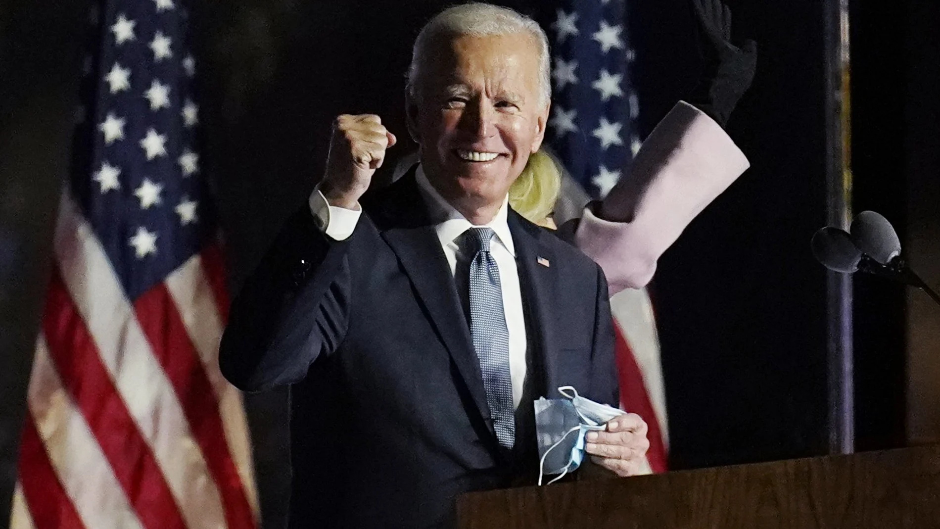 El candidato demócrata a la presidencia, Joe Biden, desde Wilmington, Delaware