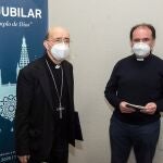 Presentación de los actos con los que el próximo sábado queda inaugurado el Año Santo Jubilar con motivo del VIII Centenario de la Catedral de Burgos, por parte del administrador apostólico de la diócesis de Burgos, Fidel Herráez, y del delegado diocesano de liturgia, Agustín Burgos.