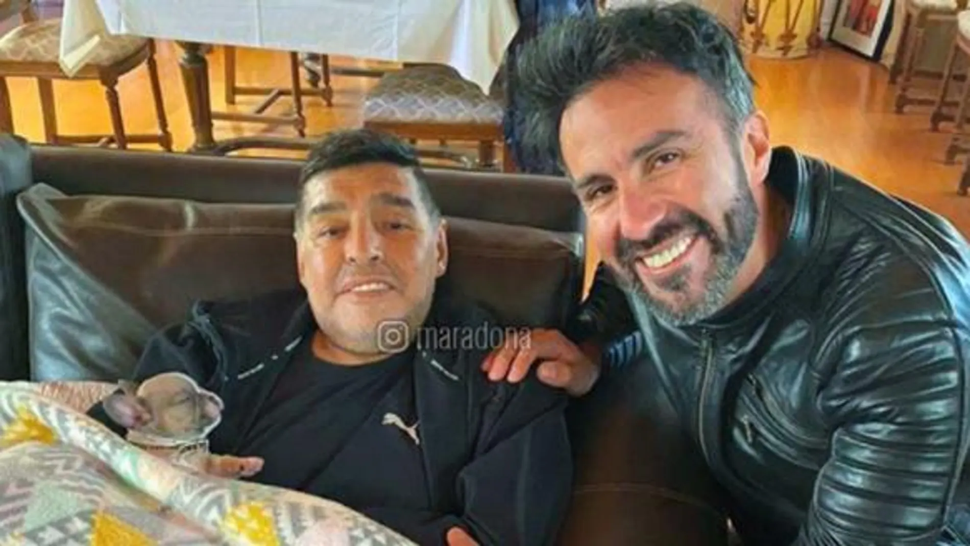 Leopoldo Luque, junto a Maradona