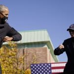 Obama y Biden en un acto de campaña en octubre