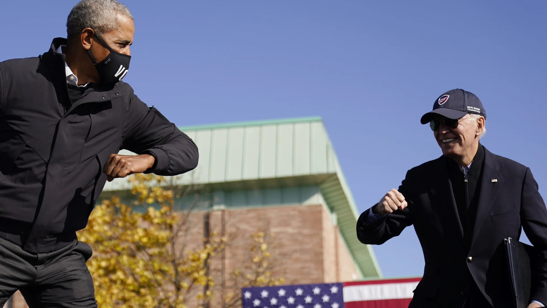Obama y Biden en un acto de campaña en octubre