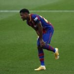 Ansu Fati, en el partido ante el Betis en el que se lesionó