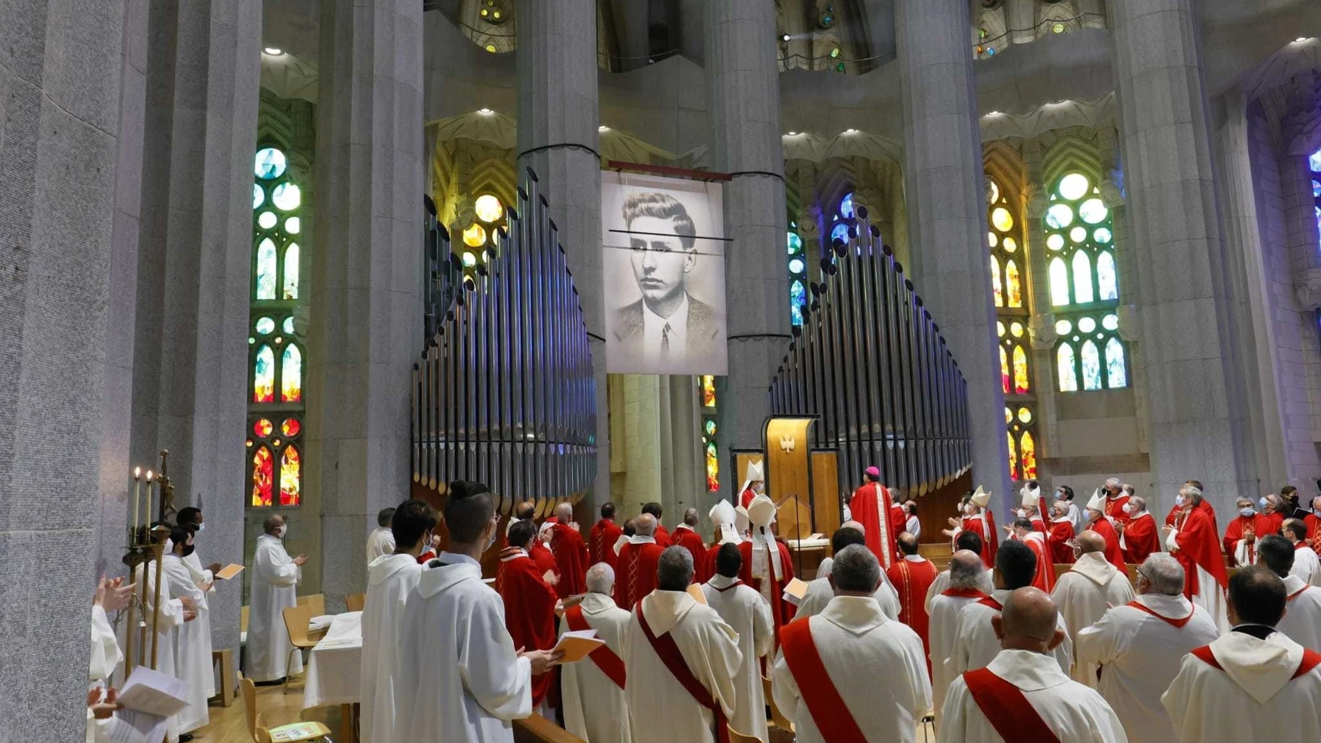 La ceremonia de beatificación de Joan Roig Diggle en la Sagrada Familia. G. SIMÓN - ARQUEBISBAT DE BARCELONA