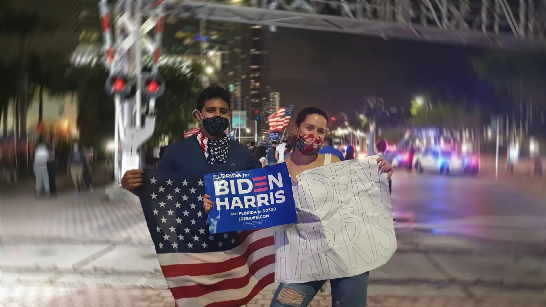 Fiesta de celebración de la victoria de Joe Biden y Kamala Harris en Miami