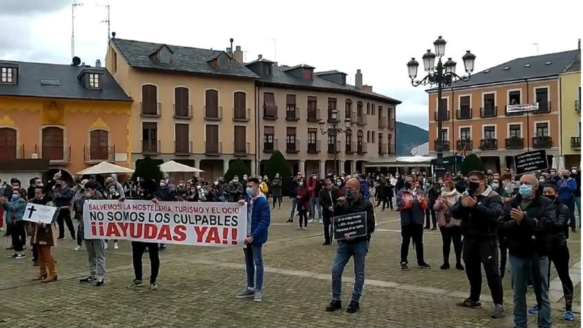 Protesta de los hosteleros de Ponferrada
