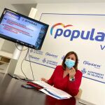 La portavoz municipal del PP, María José Catalá, ha presentado las propuestas del PP para los presupuestos municipales