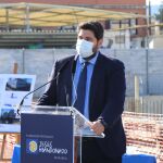 El presidente de la Región de Murcia, Fernando López Miras, hoy en el inicio de las obras del edificio de Jesús Abandonado