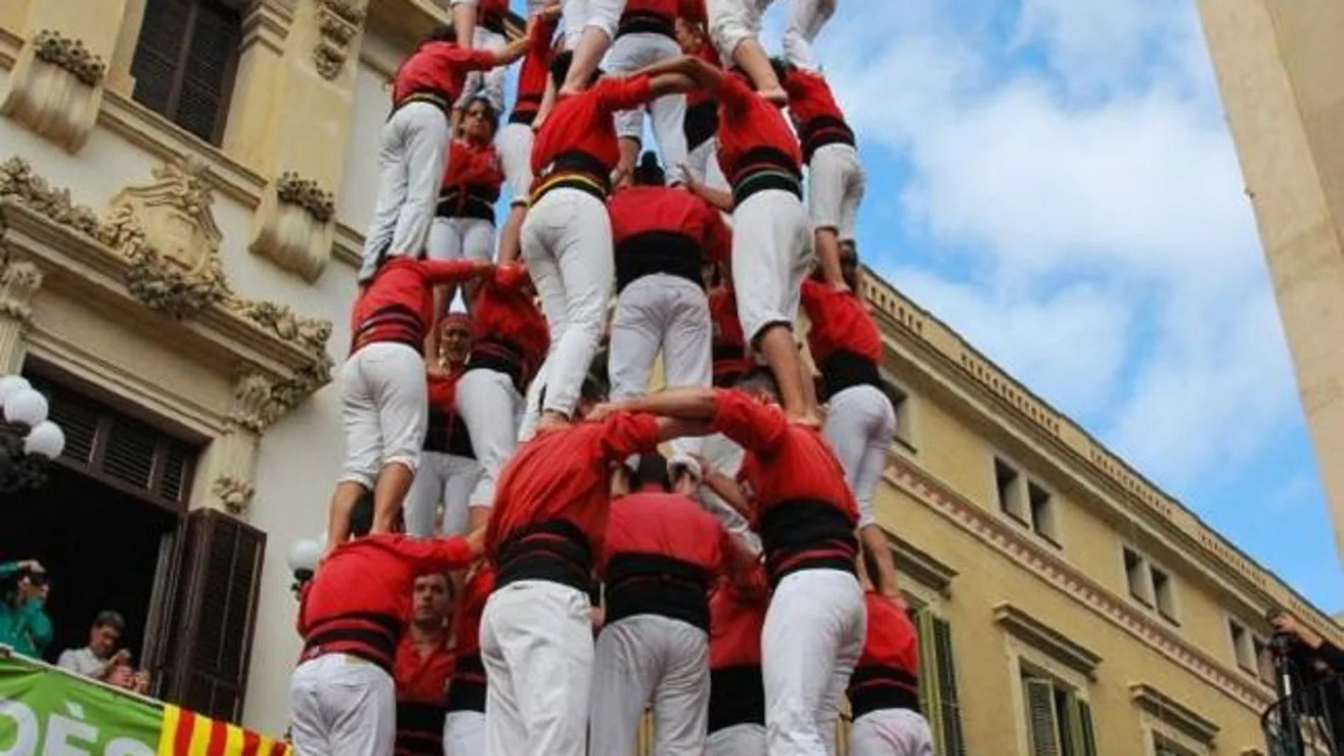 Una actuación de los Castellers de Barcelona