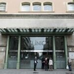 La entrada del hospital Clínic de Barcelona.
