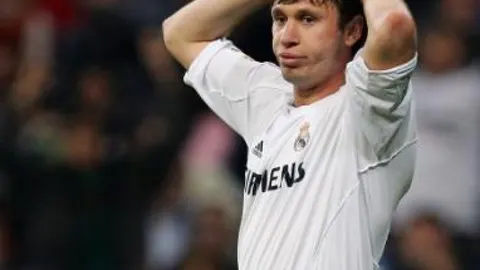 Antonio Cassano durante su etapa en el Real Madrid.