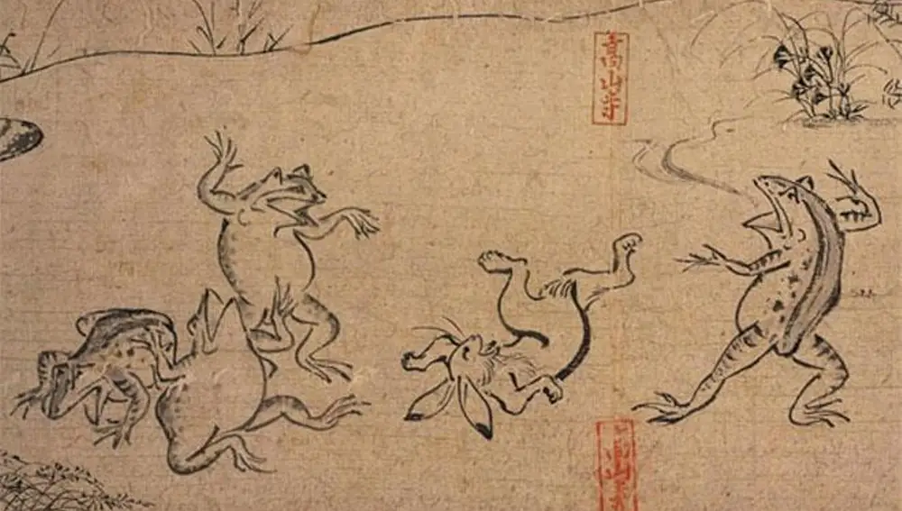 Grabados Choju giga del siglo XII.
