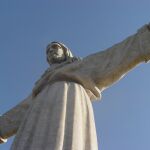 Detalle de la escultura del Cristo Rey de Lisboa.