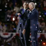 El ex presidente Obama junto a su entonces «número dos», Joe Biden, en 2012