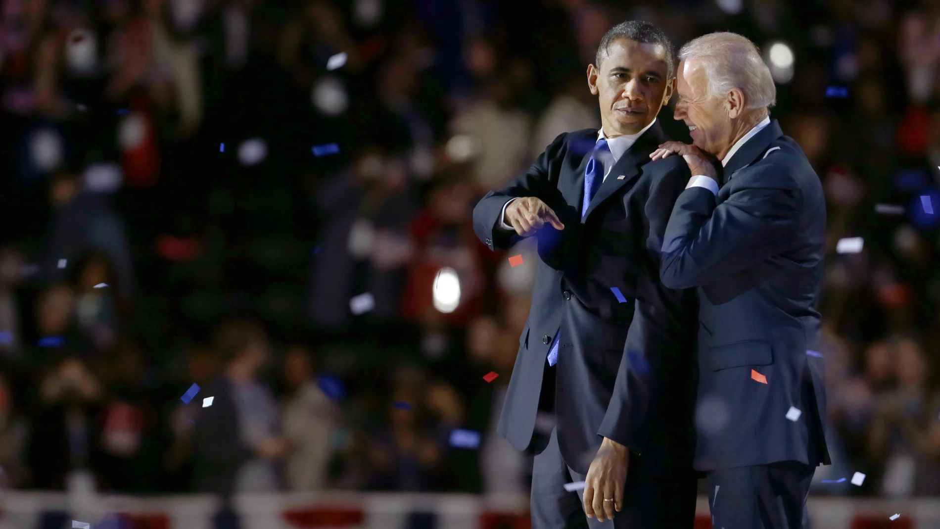El ex presidente Obama junto a su entonces «número dos», Joe Biden, en 2012