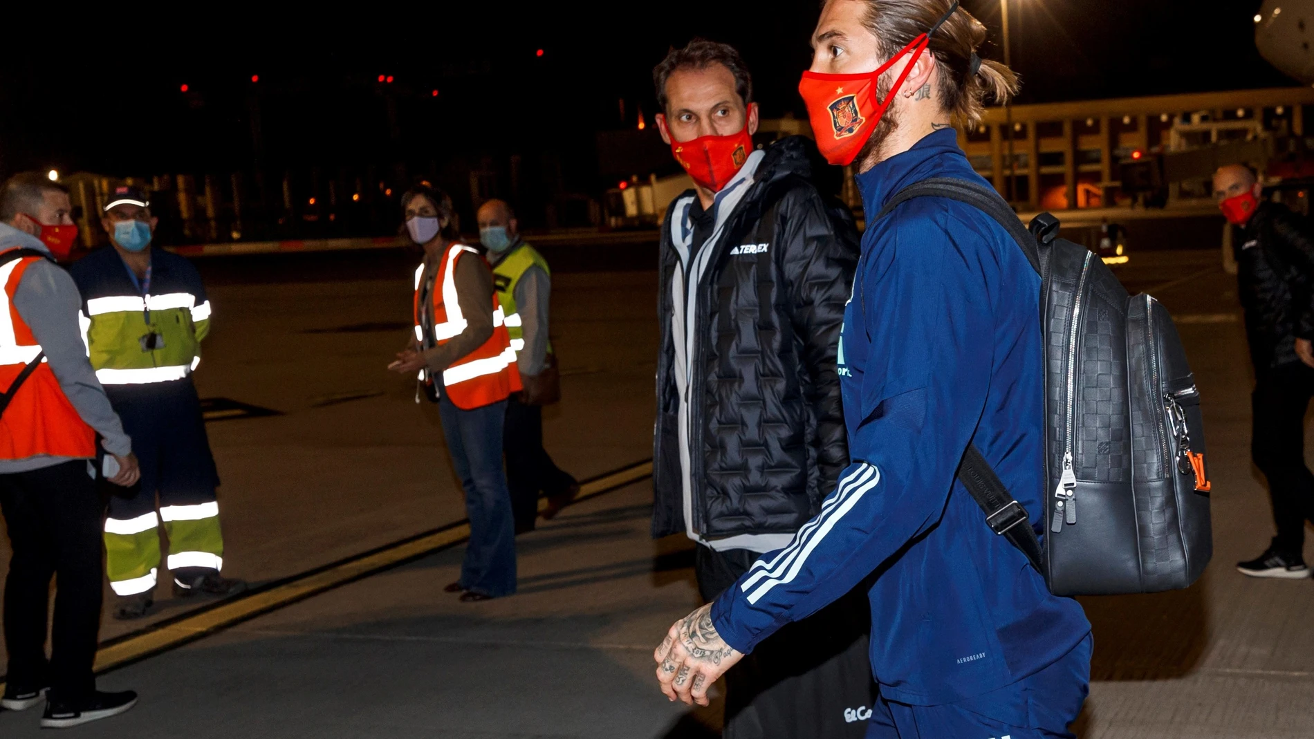 Sergio Ramos, a la llegada de España a Sevilla