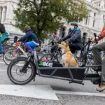 Marcha ciclista para reclamar al Ayuntamiento la construcción de más carriles para uso de bicicletas en la ciudad de Madrid