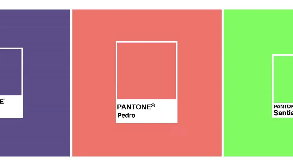 La cuentaa @tunombre.pantone se ha dedicado a asociar cada nombre propio a un tono concreto de toda la gama Pantone