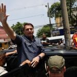 Jair Bolsonaro tras votar en Brasil