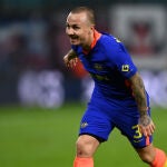 Angeliño jugando con el Leipzig-