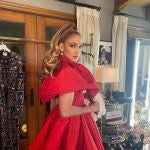 Jennifer Lopez en la alfombra roja.