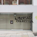 Pintada en la fachada de VOX Zamora