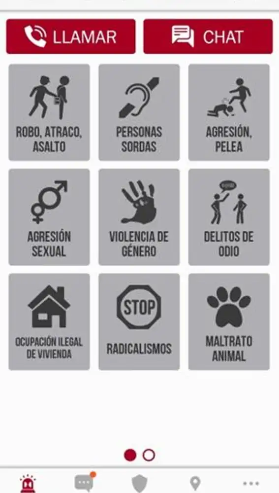 La aplicación AlertCops incluye un botón de maltrato animal