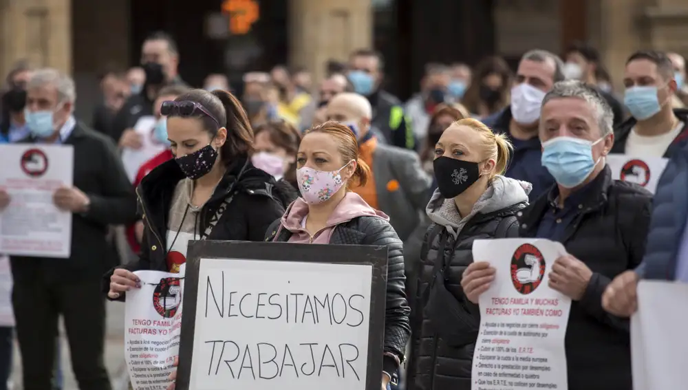 Autónomos salen a la calle en Salamanca para protestar por su situación