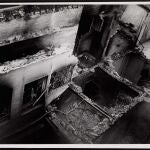 Sede de la redacción y rotativas del diario Ideal en Granada quemado durante la segunda república.