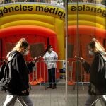 Carpa montada frente al CAP Passeig Sant Joan de Barcelona para realizar PCR