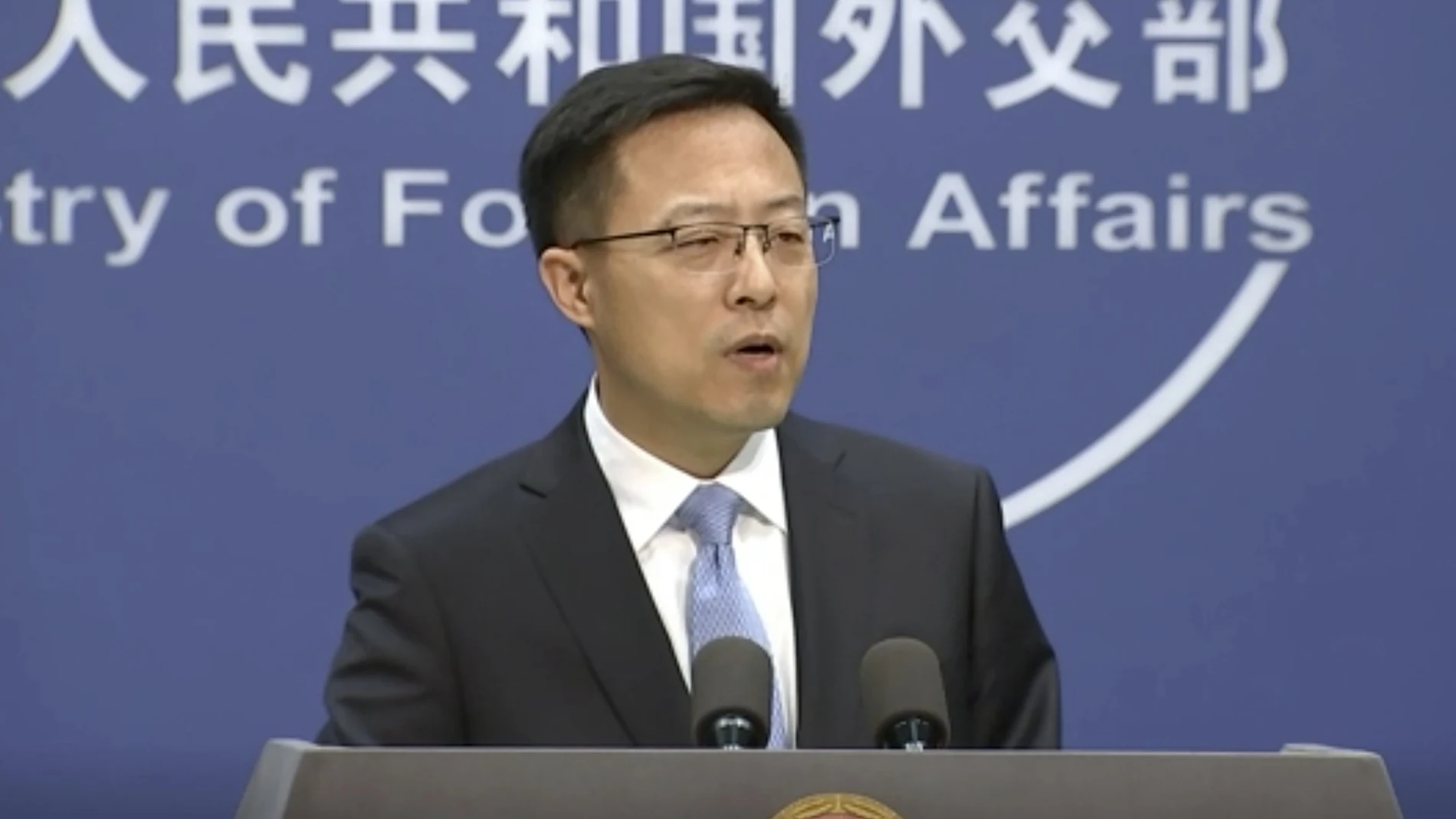 El portavoz del ministerio de Exteriores chino, Zhao Lijian