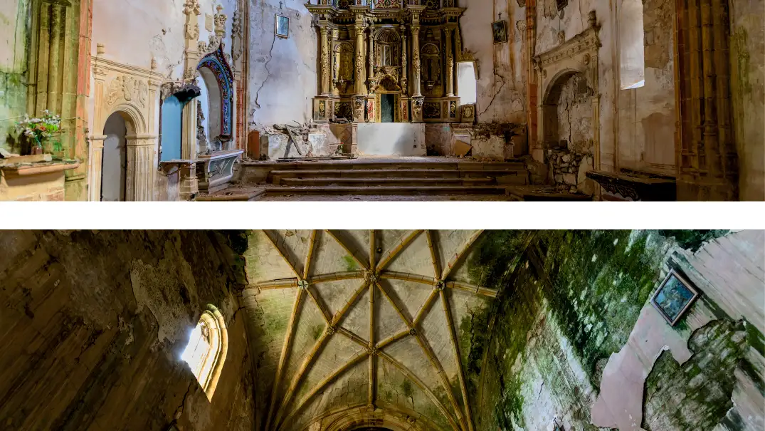 El interior de la iglesia de San Lorenzo, conocida como La Dama de Las Loras