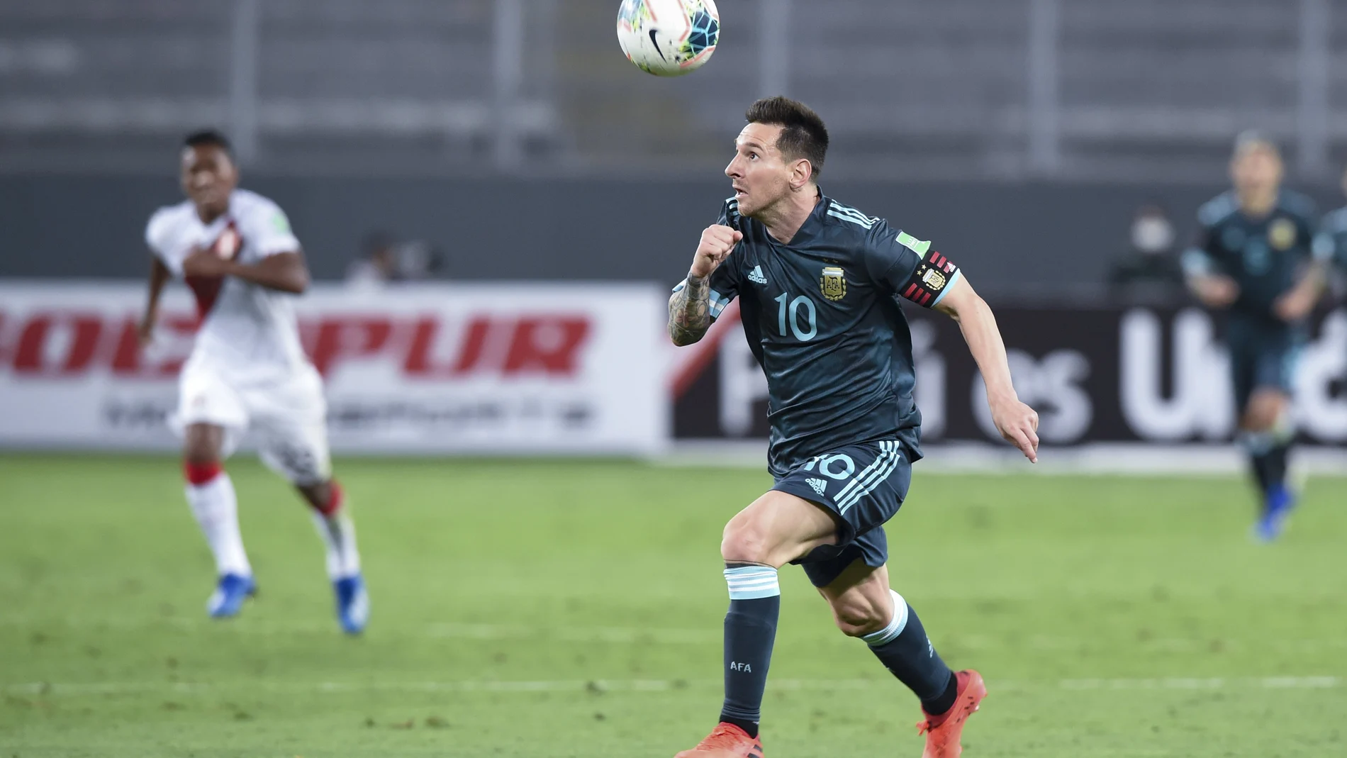 Leo Messi, en el partido entre Argentina y Perú del pasado 17 de noviembre