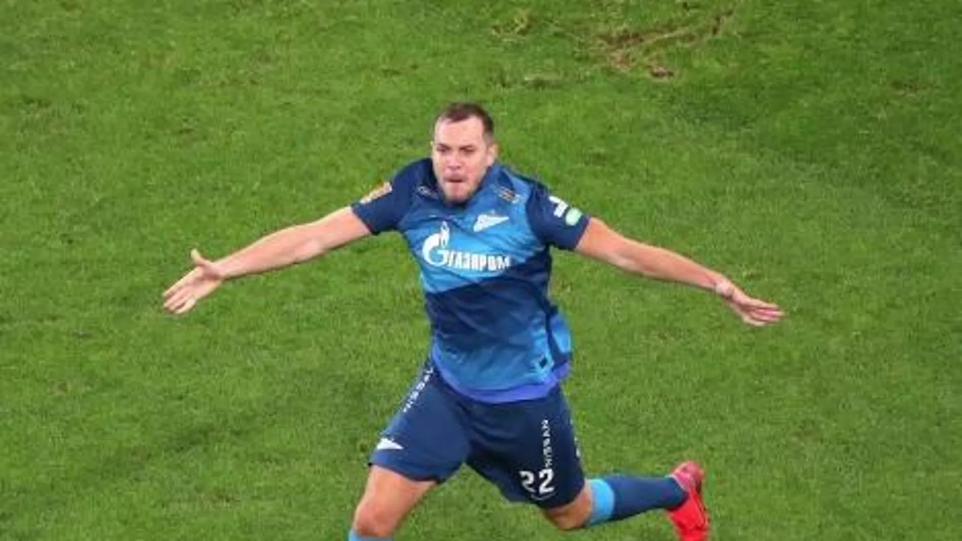 El jugador celebra un gol con el Zenit