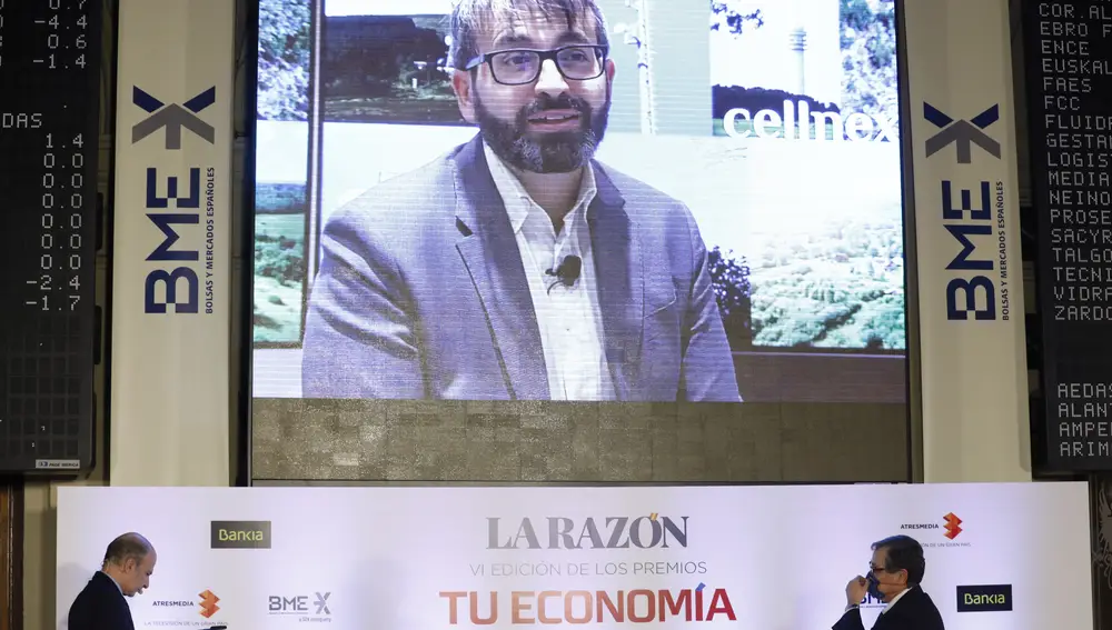 José Manuel Aisa, CFO de la empresa, no pudo asistir a la ceremonia y agradeció el galardón a través de un vídeo
