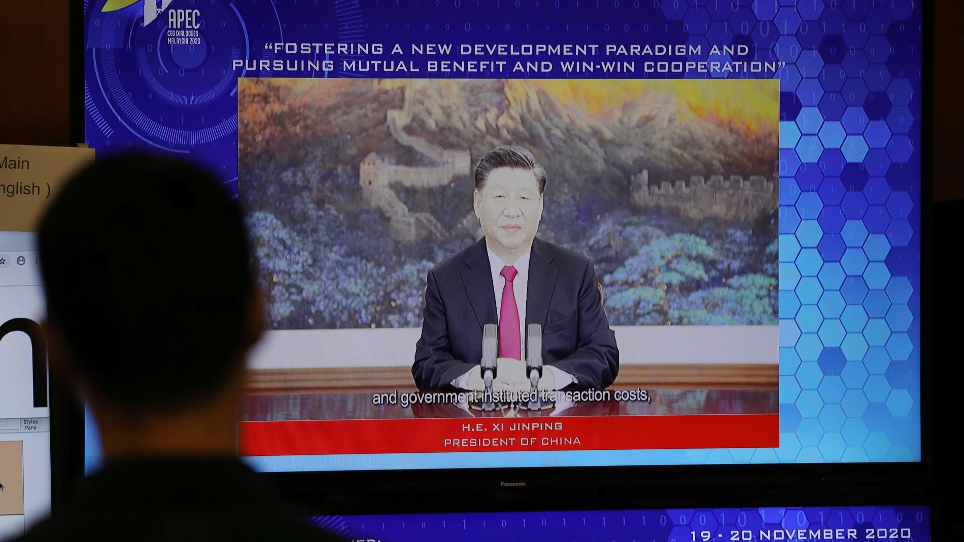 Xi Jinping en una aparición en televisión