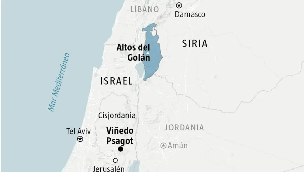 Localizador Altos del Golán, Israel