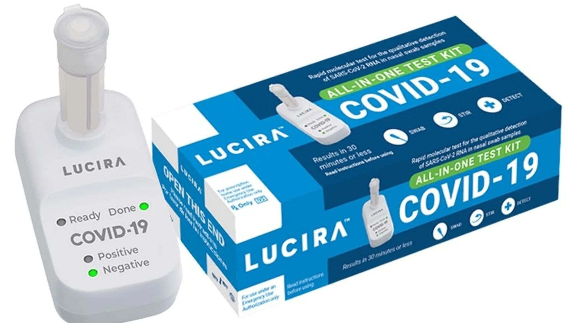 El test de la compañía Lucira para diagnosticar Covid-19 en casa, autorizado hace dos días por la FDA.