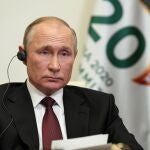 Vladimir Putin en la cumbre virtual del G20