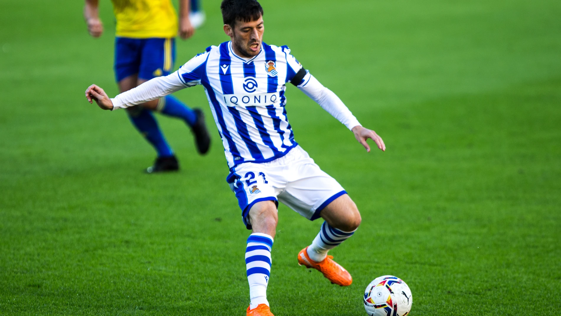 David Silva con la Real Sociedad.