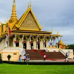 Pabellón del trono en el Palacio Real de Camboya.
